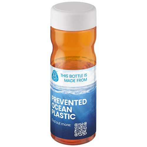H2O Active® Eco Base 650 ml screw cap water bottle Pomarańczowy-Biały 21043505 (1)