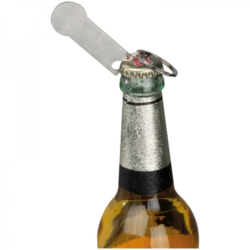 Brelok metalowy otwieracz do butelek STICKIT Szary 158307 (1)