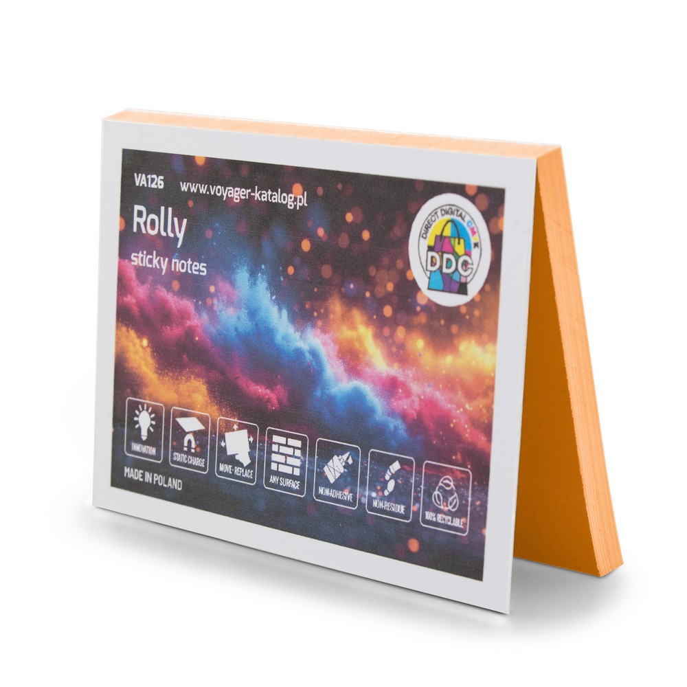 Elektrostatyczne karteczki samoprzylepne | Rolly Pomarańczowy VA126-07 (2)