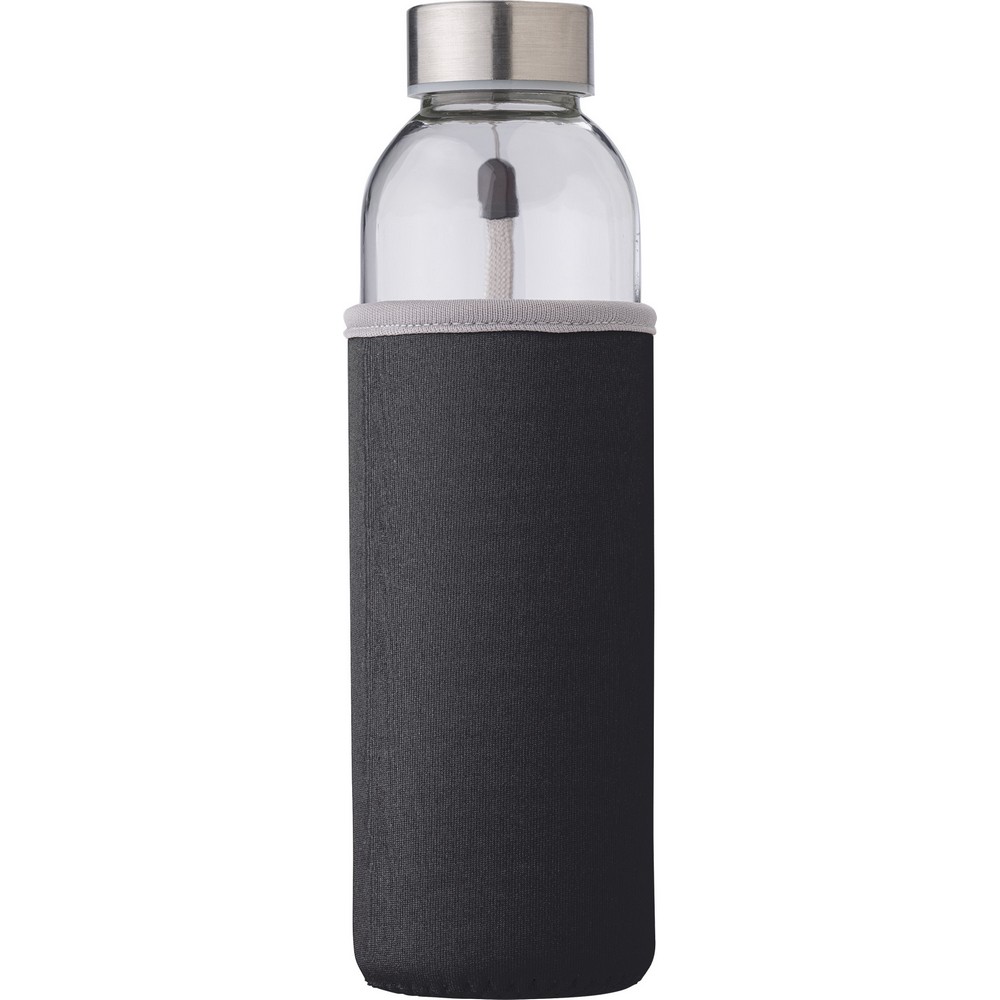 Szklana butelka 500 ml Czarny V0939-03 