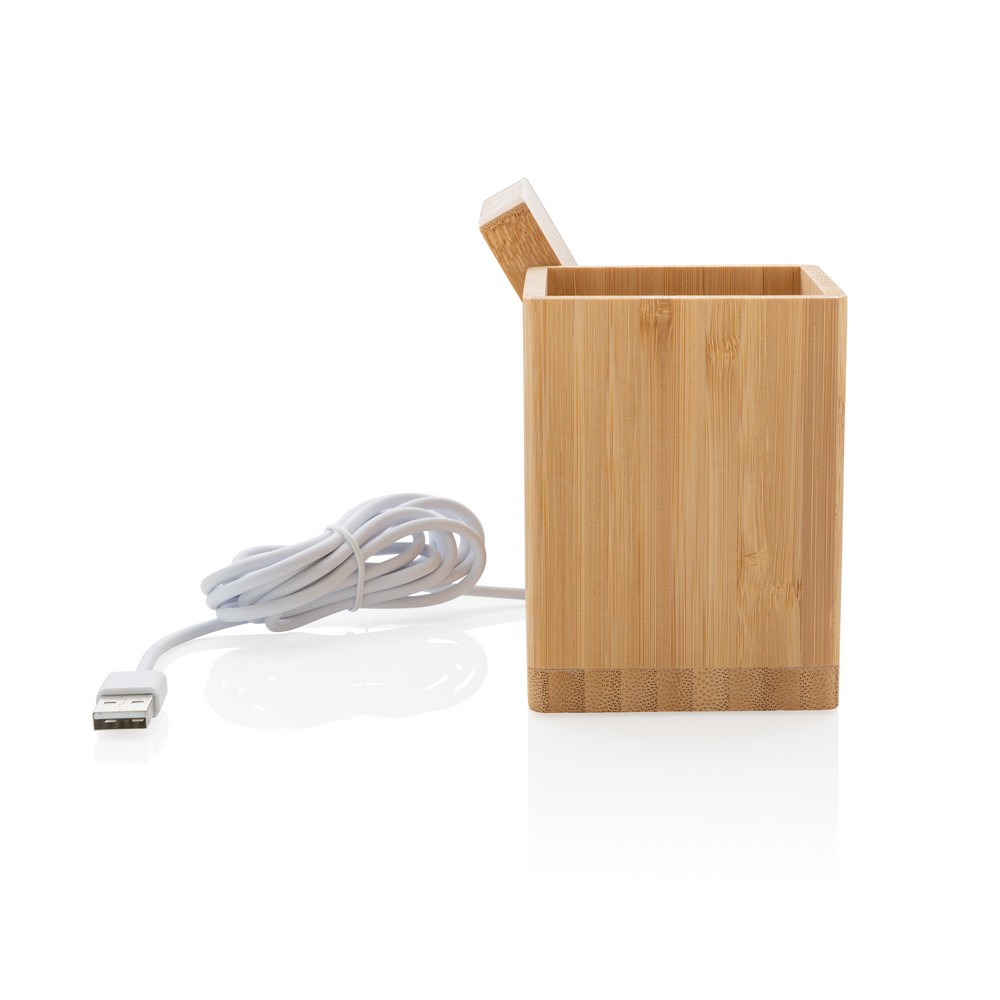 Ładowarka bezprzewodowa 5W, organizer na biurko Calgary Brązowy P308.479 (4)
