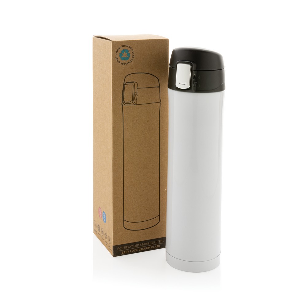 Kubek termiczny 450 ml, stal nierdzewna z recyklingu Biały P435.503 (14)