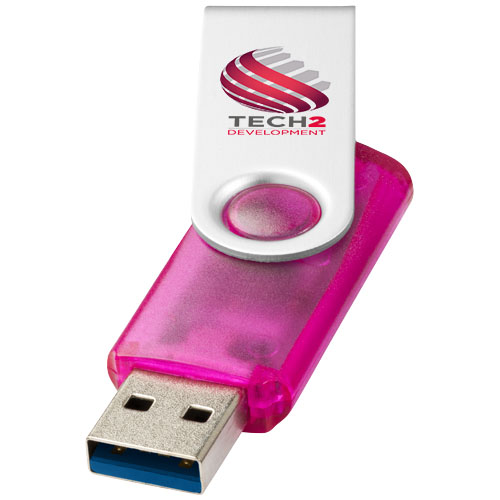Rotate pendrive wyposażony w interfejs USB 3.0, półprzezroczysty Różowy 1Z51041N (1)