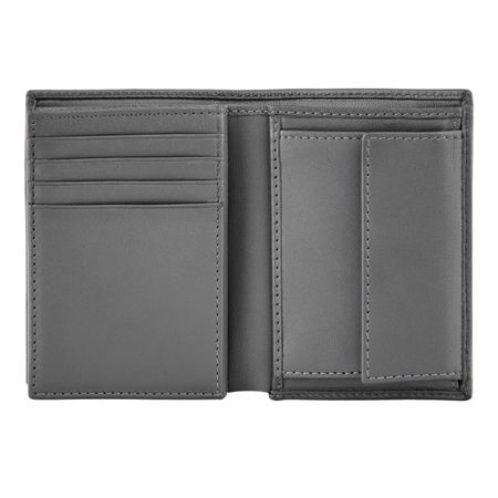 Składany portfel na karty and money pocket Double B Saffiano Grey Szary HLG526H (4)