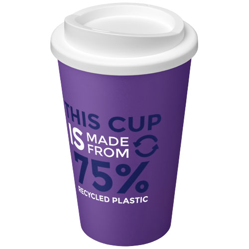 Kubek Americano Eco z recyklingu o pojemności 350 ml Fioletowy-Biały 21042228 (1)