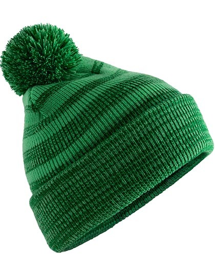 Czapka dzianinowa w paski Team Green CB476-1398344 