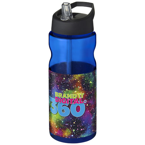 Bidon H2O Base® o pojemności 650 ml z wieczkiem z słomką Niebieski-Czarny 21004904 (1)