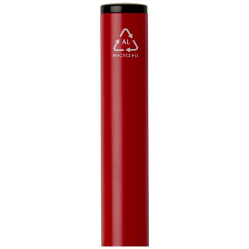 Verton - długopis obrotowy z aluminium z recyklingu, z etui (niebieski wkład) Czerwony 10733121 (3)