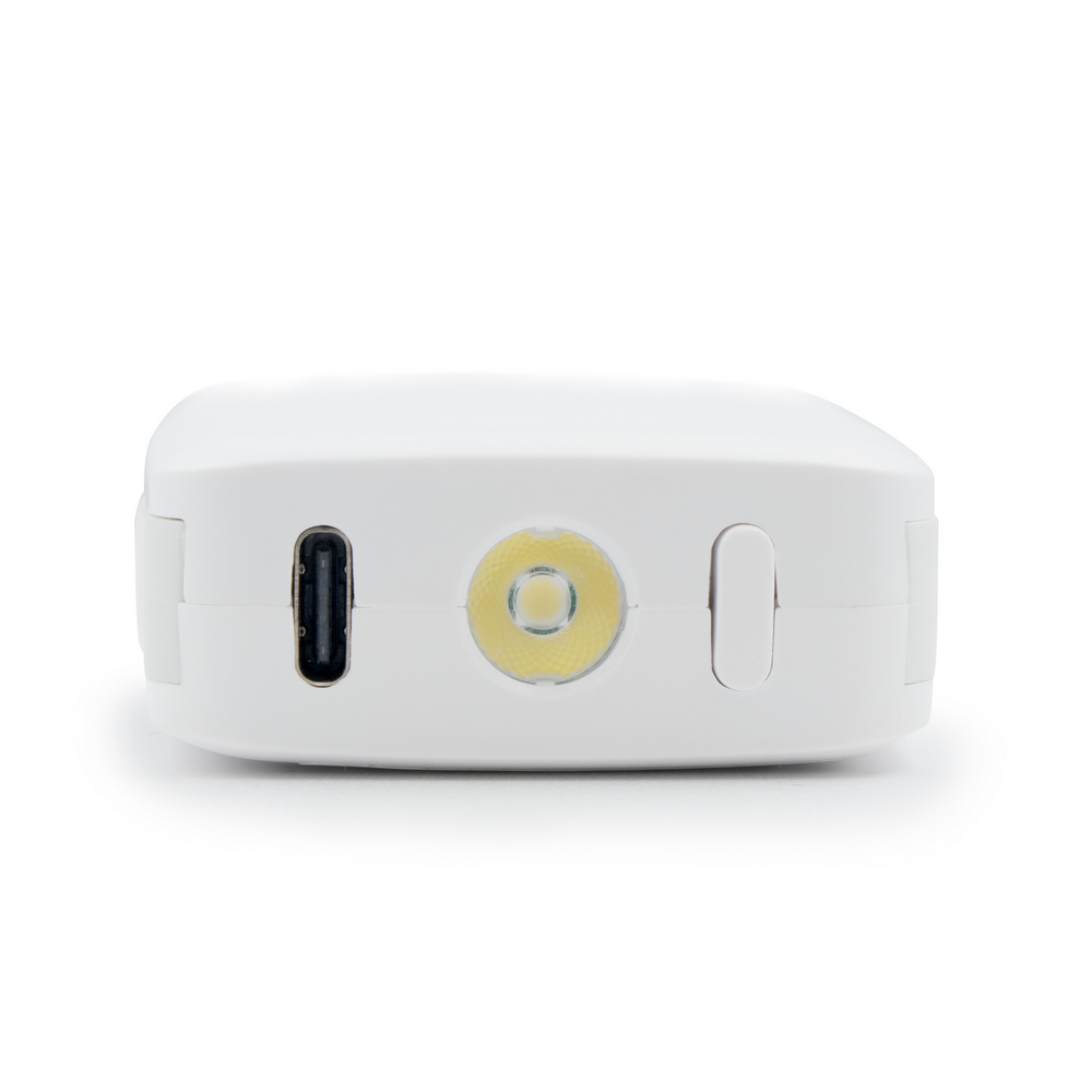 Power bank 4000 mAh, karabińczyk i lampka 1W | Dimetrice Biały VA109-02 (4)