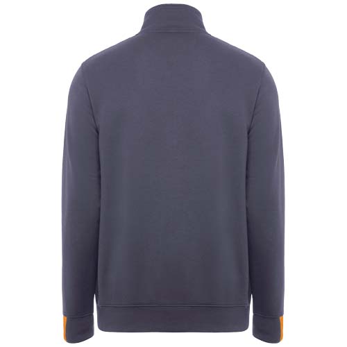 Maverick 280 g/m2 męski sweter z zamkiem błyskawicznym do połowy długości Ołowiowy-Pomarańczowy R8413E61 (2)