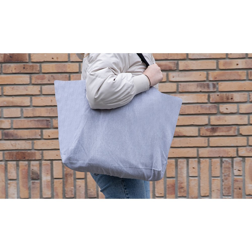 Torba na zakupy AWARE™, bawełna z recyklingu Szary P762.952 (4)