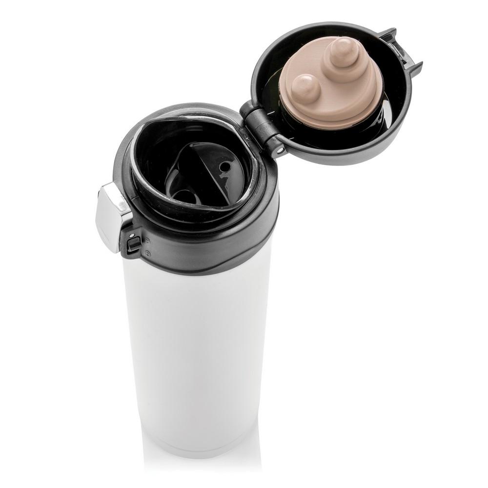 Kubek termiczny 450 ml, stal nierdzewna z recyklingu Biały P435.503 (5)