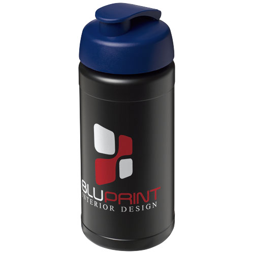 Bidon Baseline® Plus o pojemności 500 ml z wieczkiem zaciskowym Czarny-Niebieski 21006813 (1)