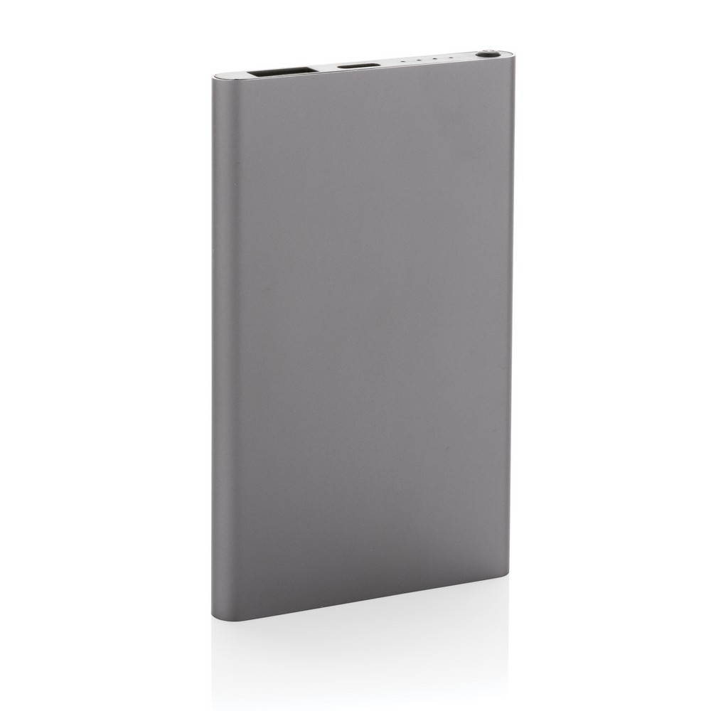 Power bank 4000 mAh z aluminium z recyklingu Szary P322.420 (2)