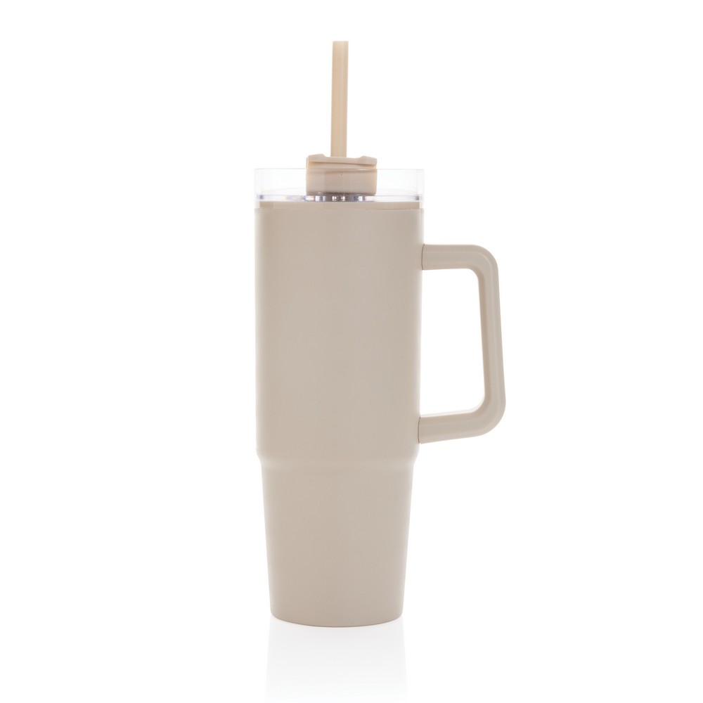 Kubek podróżny 900 ml Tana, plastik z recyklingu Beżowy P437.1019 (1)