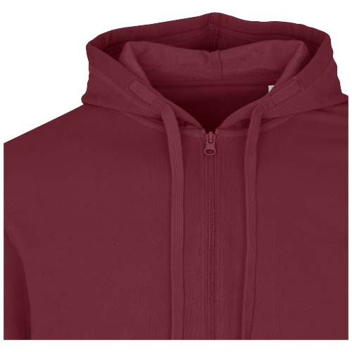 Jasper bluza unisex z kapturem z materiału organicznego pochodzącego z recyklingu z certyfikatem OCS, o gramaturze 280 g/m² Głęboki bordowy 3966622A (5)