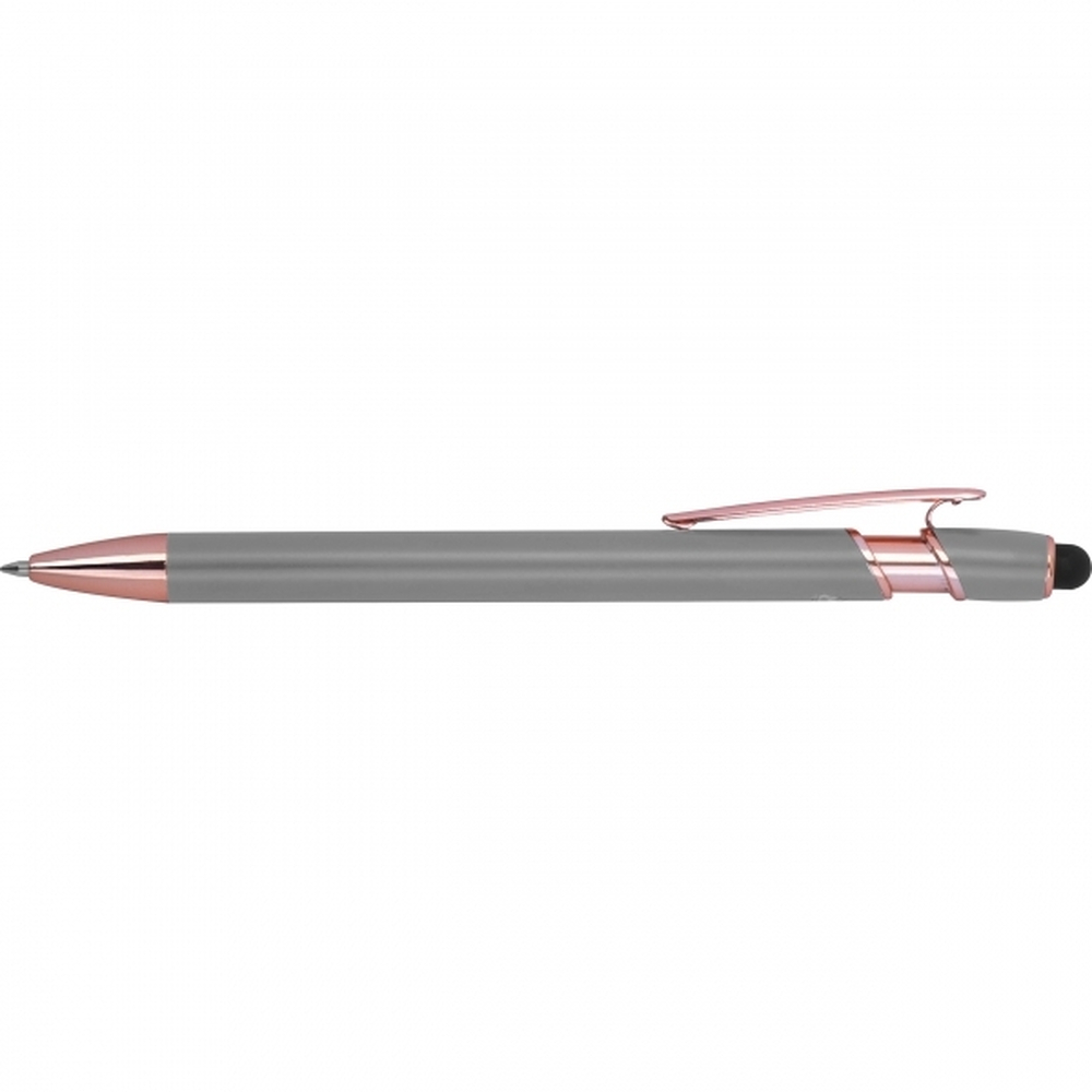 Długopis aluminiowy z recyklingu żelowy touch pen BELO HORIZONTE Szary 528107 (1)