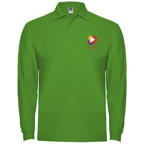Estrella koszulka męska polo z długim rękawem Grass Green R66355C5 (1)