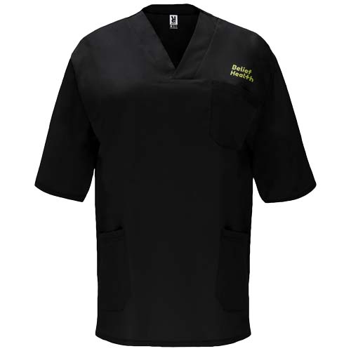Panacea 160 g/m2 bluzka do pracy unisex z krótkim rękawem  Czarny R90983O0 (1)