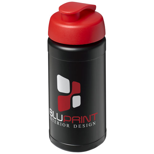 Bidon Baseline® Plus o pojemności 500 ml z wieczkiem zaciskowym Czarny-Czerwony 21006814 (1)