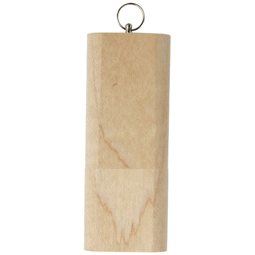 Drewniany pendrive wyposażony w interfejs USB 3.0 z brelokiem Jasny brązowy 1Z51270N (3)