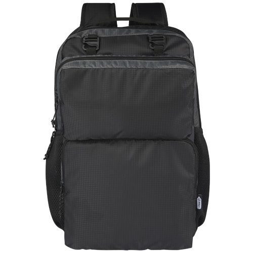 Trailhead plecak na 15-calowego laptopa o pojemności 14 l z recyklingu z certyfikatem GRS Czarny-Szary 12068290 (2)