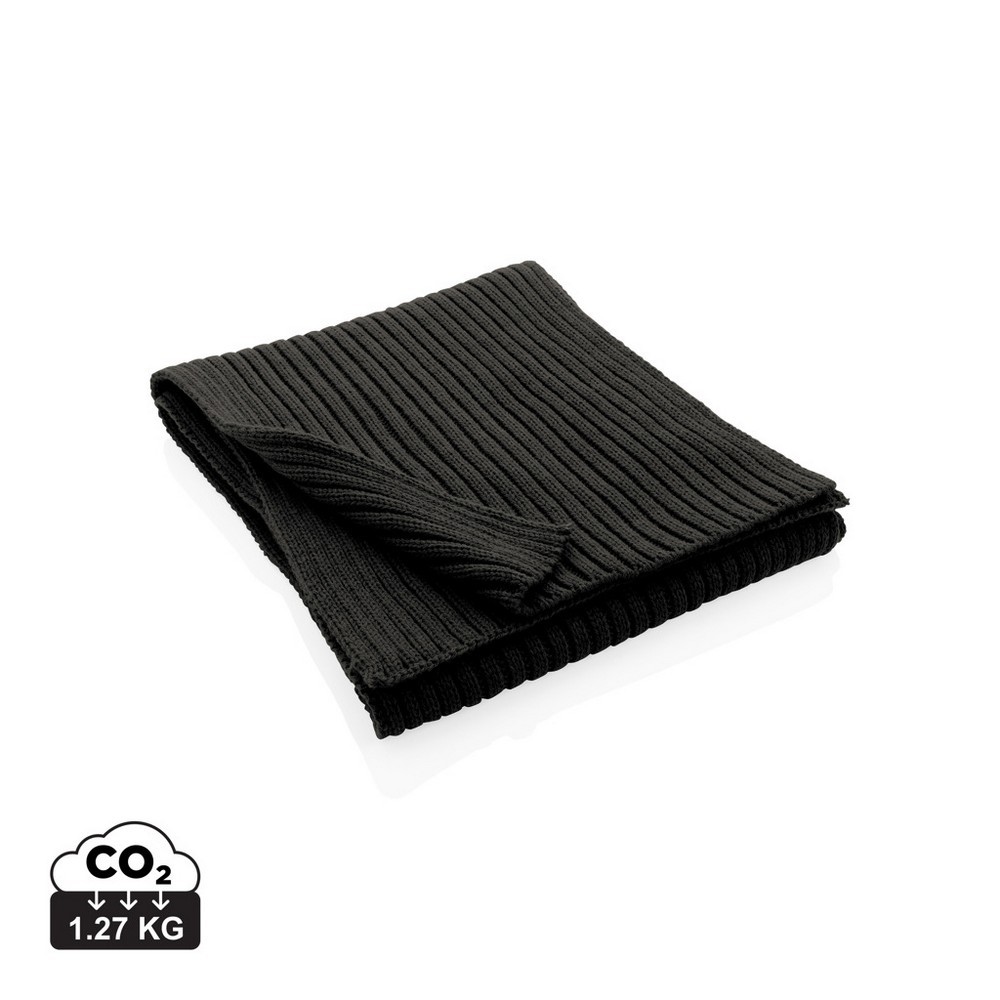 Szalik z dzianiny AWARE™ Polylana® Czarny P453.441 (6)