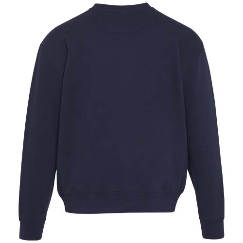 Boris 280 g/m2 sweter unisex z organicznego materiału z certyfikatem OCS o luźnym kroju i z okrągłym dekoltem Granatowy 3956455A (3)