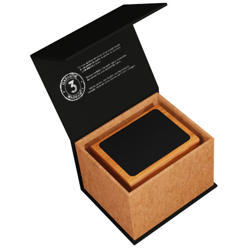 SCX.design O12 drewniany podświetlany stojak na ołówki z podwójnym wyjściem USB Drewniany 1PX07771 (2)