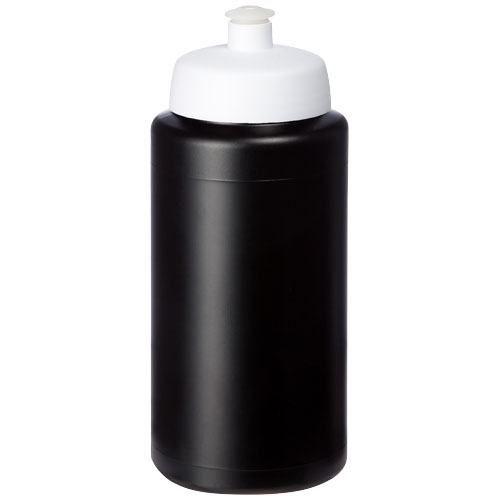 Bidon Baseline® Plus o pojemności 500 ml ze sportowym wieczkiem i uchwytem Czarny-Biały 21068712 