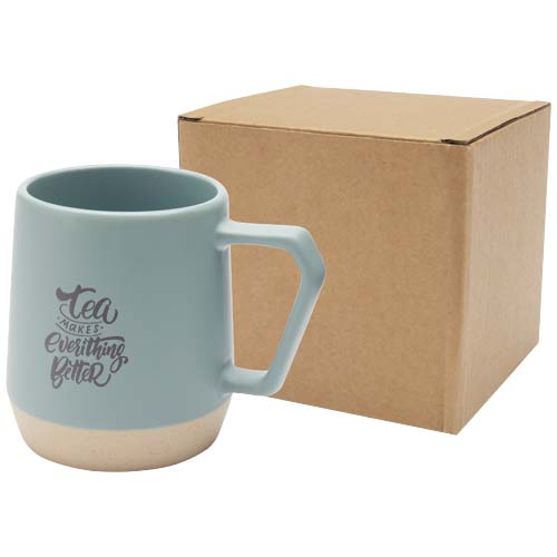 Dolce kubek ceramiczny o pojemności 300 ml z matowym wykończeniem Rafowy niebieski 10085551 (1)