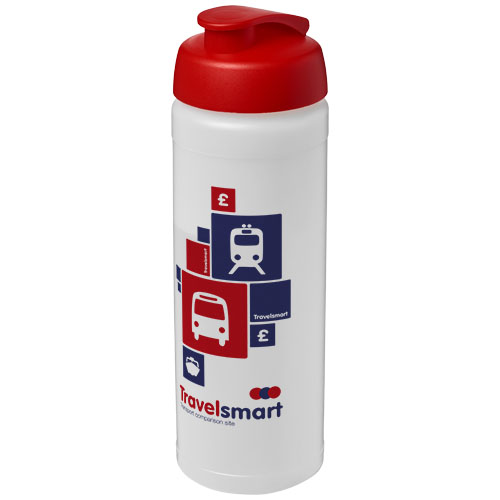 Bidon Baseline® Plus o pojemności 750 ml z wieczkiem zaciskowym Przezroczysty-Czerwony 21007018 (1)