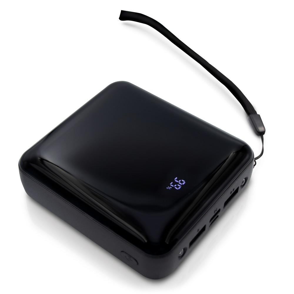 Power bank 10000 mAh, 3 kable do ładowania w komplecie | Tim Czarny V0903-03 