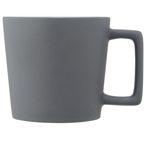 Cali Kubek ceramiczny o pojemności 370 ml z matowym wykończeniem Biały-Matowy szary 10090001 (4)