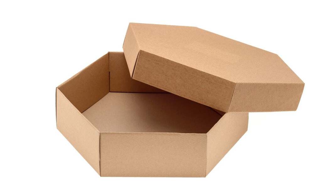 Pudełko 6-kątne  24x24x9 Kraftowy OGBOX002KRF (1)