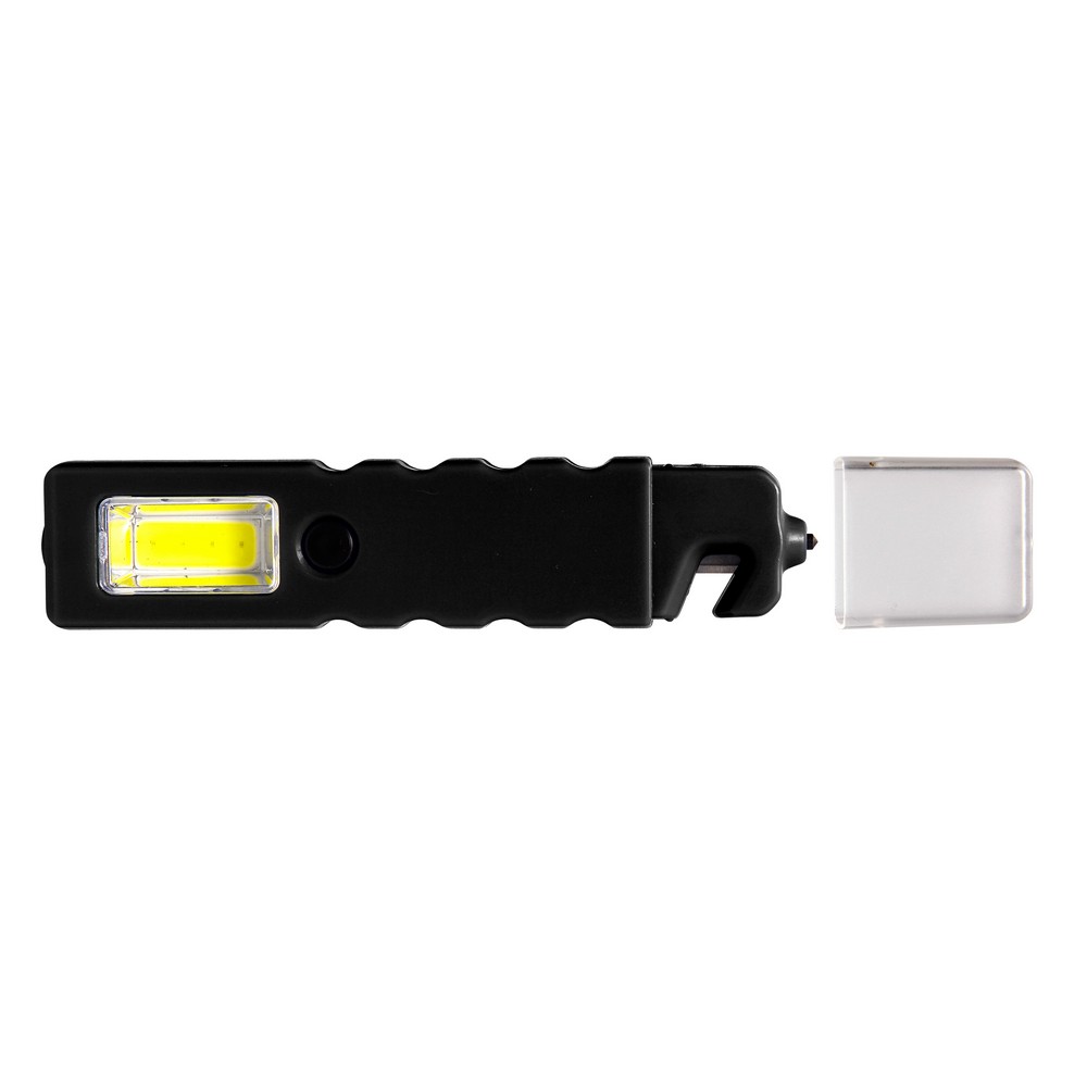 Latarka bezpieczeństwa 4 LED COB, przecinak do pasów, młotek bezpieczeństwa Czarny V9732-03 (7)