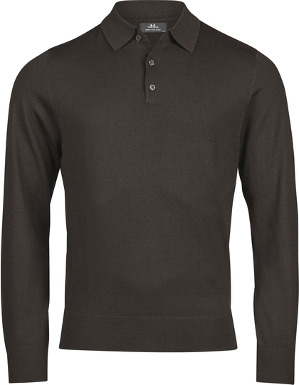 Koszulka Polo Męska Dopasowana Welna Poliakryl Black TJ6002-999394 (2)