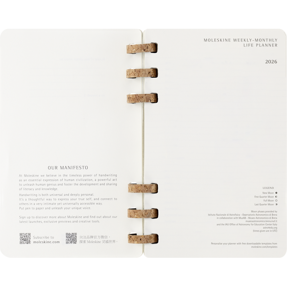 Spiralny kalendarz MOLESKINE Czarny VM790-03/2026 (4)