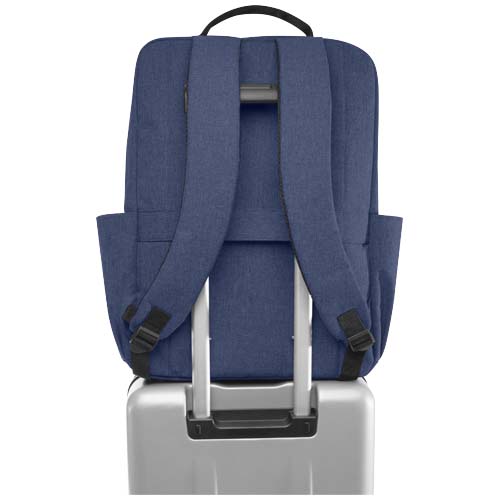 Libra plecak na laptopa o przekątnej 15 cali o pojemności 15 l wykonany z materiałów z recyclingu z certyfikatem GRS Melanż granatowy 13008455 (5)