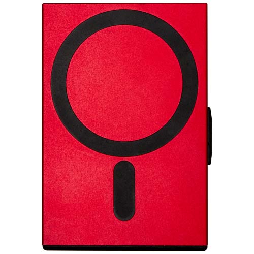 Magnetyczne etui na karty z ochroną RFID, wykonane z materiałów z certyfikatem RCS Czerwony 12452821 (4)