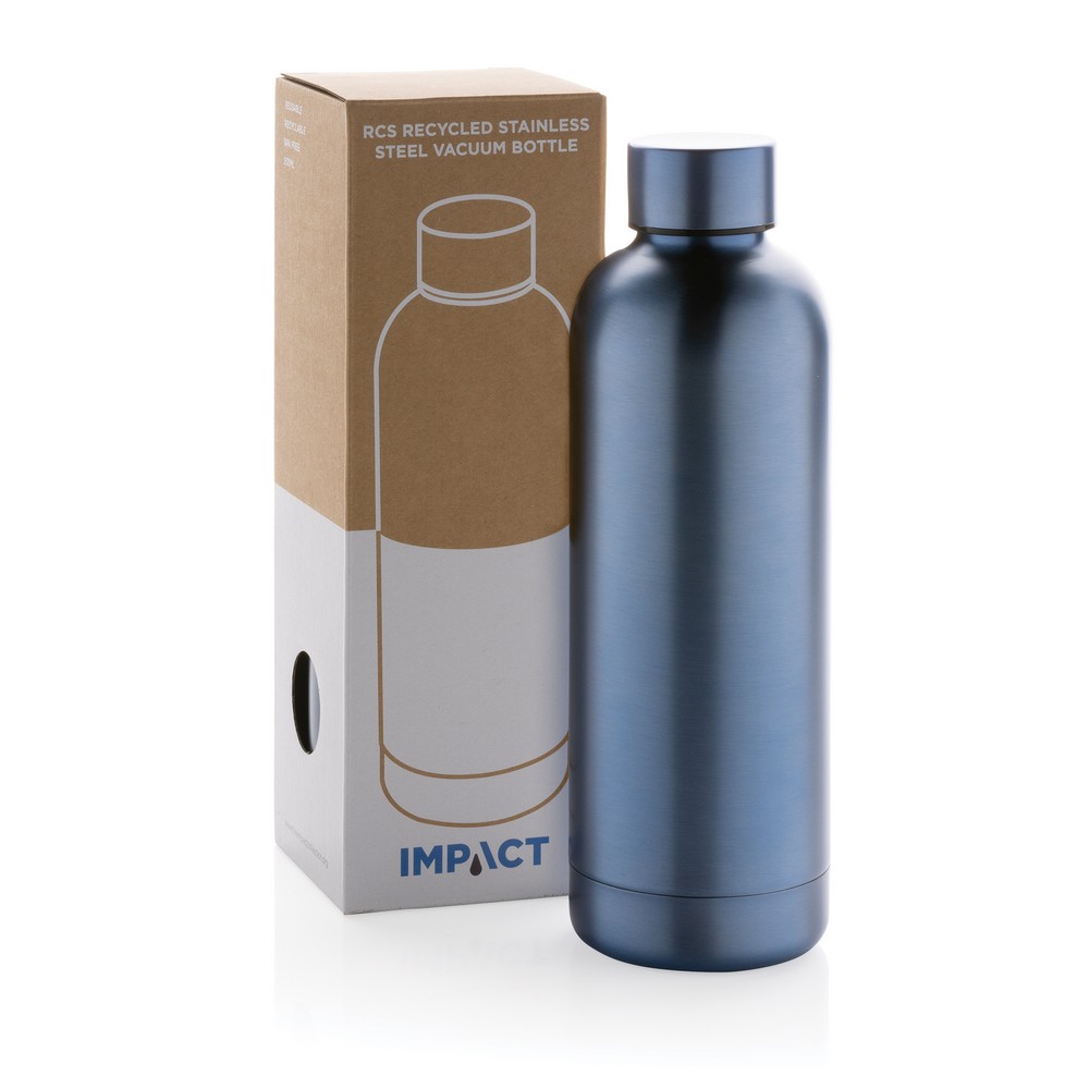 Butelka termiczna 500 ml, stal nierdzewna z recyklingu Niebieski P435.708 (6)