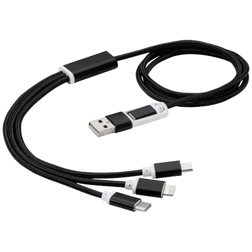 Gadżet reklamowy - Kabel do ładowania 5 w 1 z podwójnym wejściem Versatile