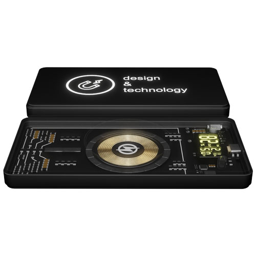 Podświetlany bezprzewodowy magnetyczny powerbank SCX.design P19 o pojemności 5000 mAh Czarny 1PX16090 (4)