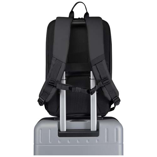 SMART plecak na laptopa 15” wykonany z materiałów z recyklingu (certyfikat GRS), o pojemności 18 litrów Czarny 13015390 (4)