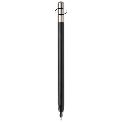 SMART - SMART długopis kulkowy z mechanizmem obrotowym typu twist z recyklingowanego aluminium (czarny tusz). Czarny 10728290 (4)