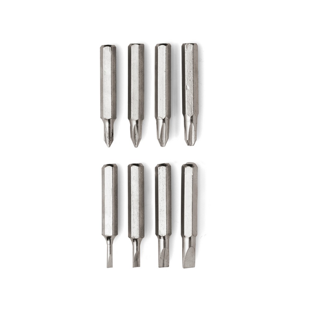 Zestaw narzędzi, śrubokręt, 8 końcówek, latarka 3 LED Szary V5091-19 (2)