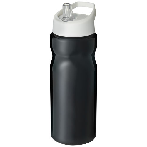 Bidon H2O Base® o pojemności 650 ml z wieczkiem z słomką Czarny-Biały 21004908 