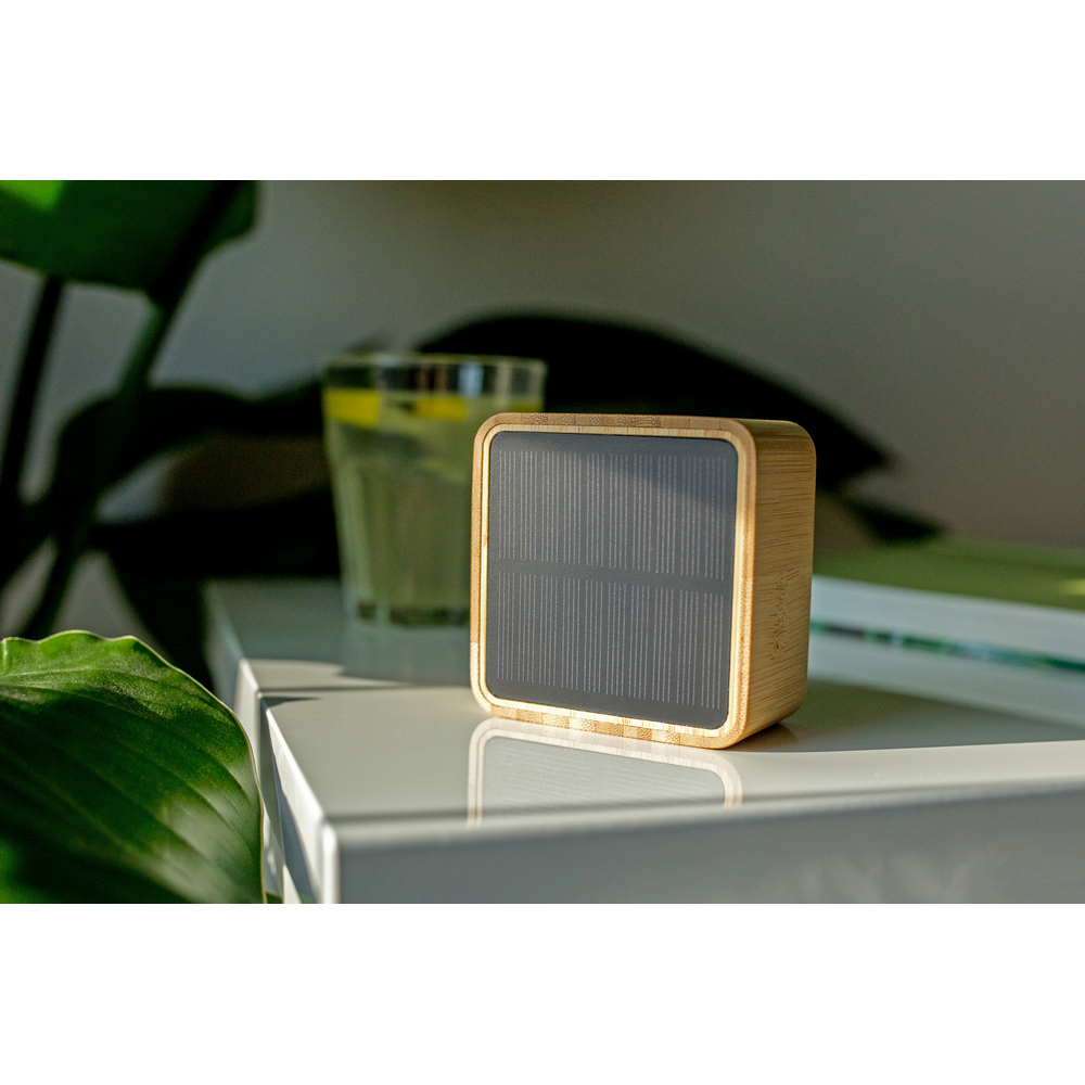Bambusowy głośnik bezprzewodowy 3W B'RIGHT, panel słoneczny | Androwe Drewno V2240-17 (8)