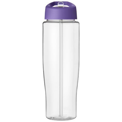 Bidon H2O Tempo® o pojemności 700 ml z wieczkiem z słomką Przezroczysty-Fioletowy 21004424 (2)