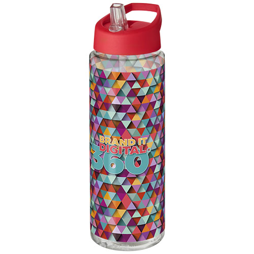 Bidon H2O Vibe o pojemności 850 ml z wieczkiem z dzióbkiem Przezroczysty-Czerwony 21009615 (1)